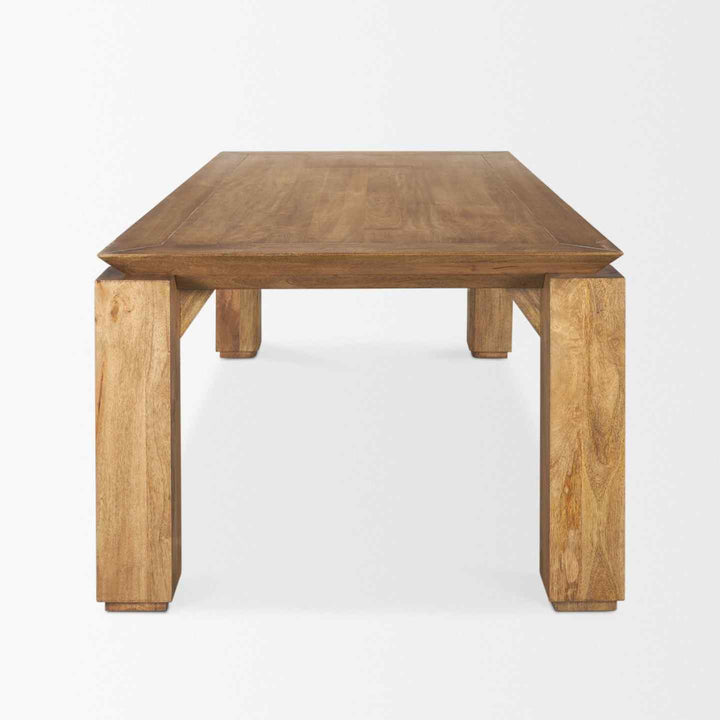 Sapphira Wooden Rectangular Dining Table-Dining Tables-Mercana-LOOMLAN