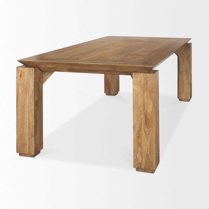Sapphira Wooden Rectangular Dining Table-Dining Tables-Mercana-LOOMLAN
