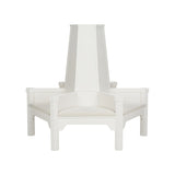 Saratoga High Central Pillar White Settee-Bedroom Benches-Chelsea House-LOOMLAN