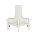 Saratoga High Central Pillar White Settee-Bedroom Benches-Chelsea House-LOOMLAN