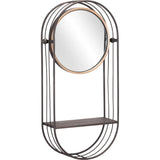 Saroni Mirror Shelf Gray-Wall Shelves & Ledgers-Zuo Modern-LOOMLAN