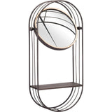 Saroni Mirror Shelf Gray-Wall Shelves & Ledgers-Zuo Modern-LOOMLAN