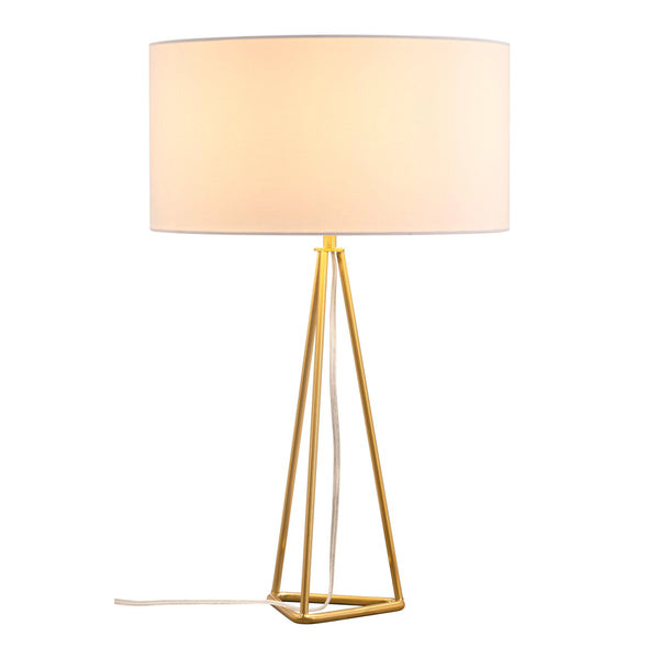 Sascha Table Lamp White & Gold Table Lamps LOOMLAN By Zuo Modern