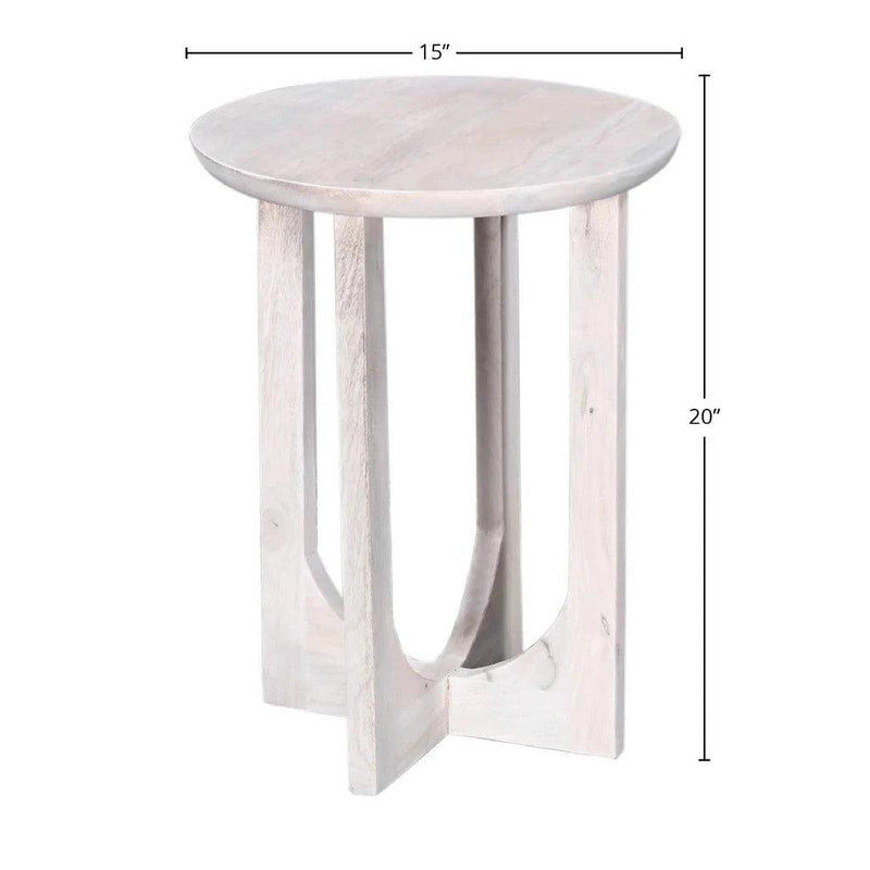 Sasha Elegant Design Wooden Side Table-Side Tables-LH Imports-LOOMLAN