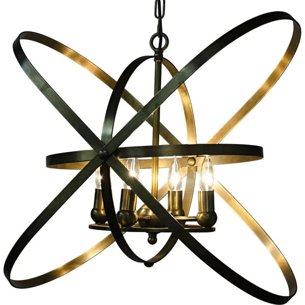 Sassari Metal Pendant With Brass Finish - LOOMLAN - Noir - Pendants