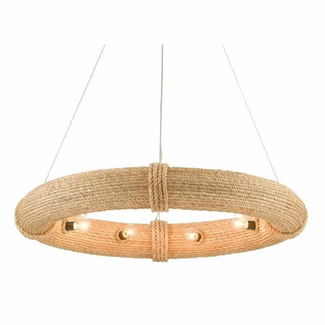 Satin Black Abaca Rope Portmeirion Chandelier