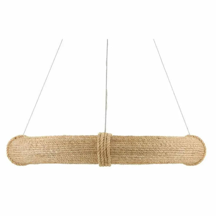 Satin Black Abaca Rope Portmeirion Chandelier - LOOMLAN - Currey & Co - Chandeliers