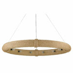 Satin Black Abaca Rope Portmeirion Large Chandelier