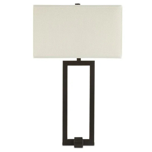 Satin Black with Rubbed Edges Pallium Table Lamp Aviva Stan Table Lamps LOOMLAN By Currey & Co