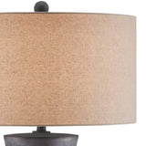 Satin Dark Gray Croft Table Lamp Barry Goralnick Collection Table Lamps LOOMLAN By Currey & Co