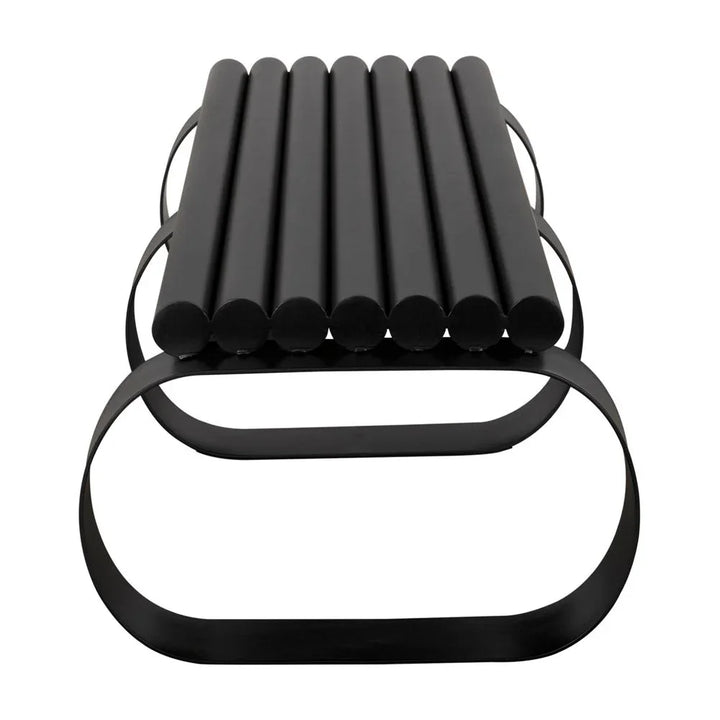 Satish Industrial Steel Black Bedroom Bench - LOOMLAN - Noir - Bedroom Benches