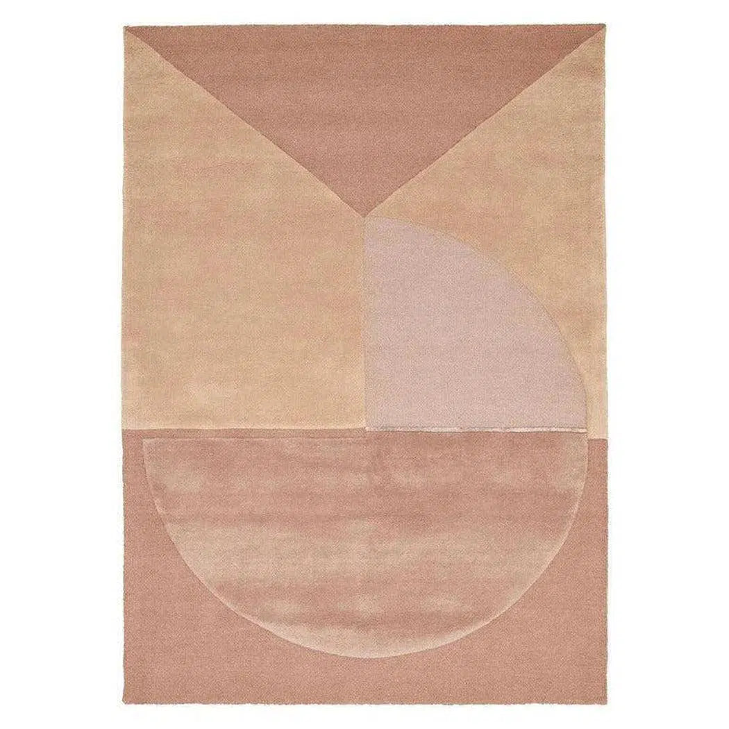 Satomy Rose Geometric Handmade Wool Rug