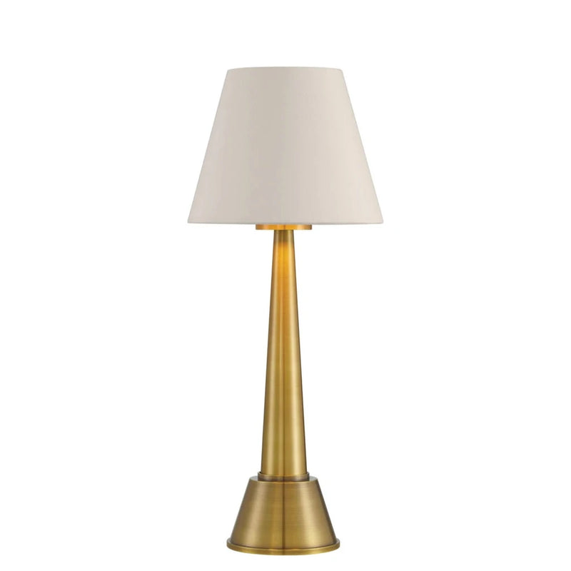 Saunter Brass Cordless Table Lamp-Table Lamps-Currey & Co-LOOMLAN