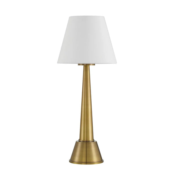 Saunter Brass Cordless Table Lamp-Table Lamps-Currey & Co-LOOMLAN