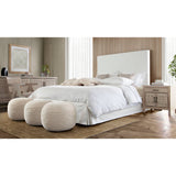 Savannah 58" Eastern King Slipcover Bed in White Linen Fabric-Beds-Diamond Sofa-LOOMLAN