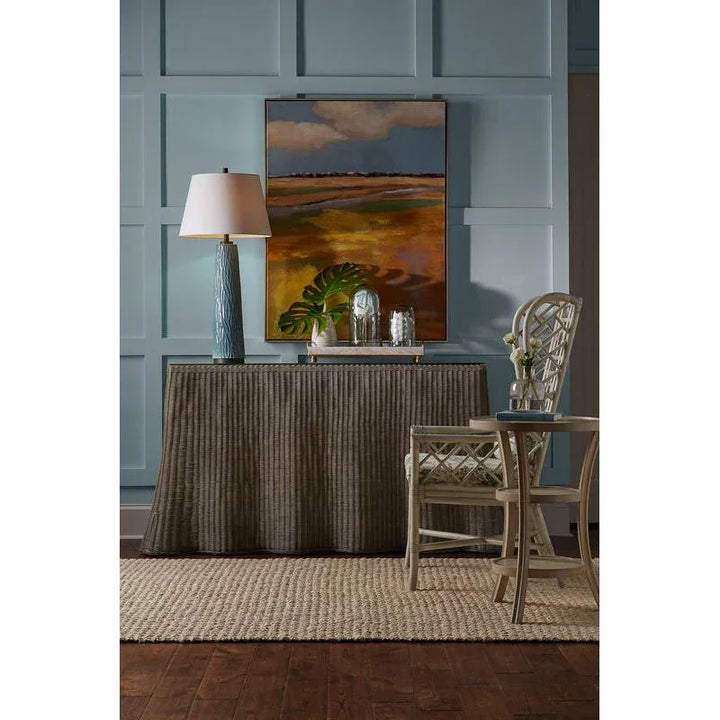 Savannah Natural Wicker Covered Console Table - LOOMLAN - Wildwood - Console Tables