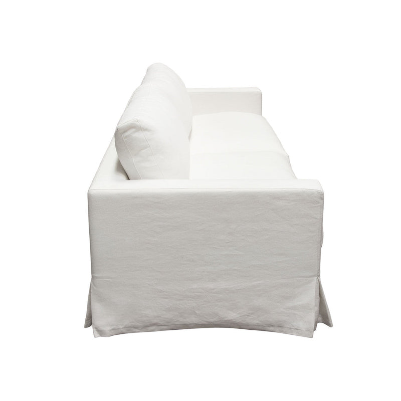 Savannah Slip-Cover Sofa in White Natural Linen-Sofas & Loveseats-Diamond Sofa-LOOMLAN