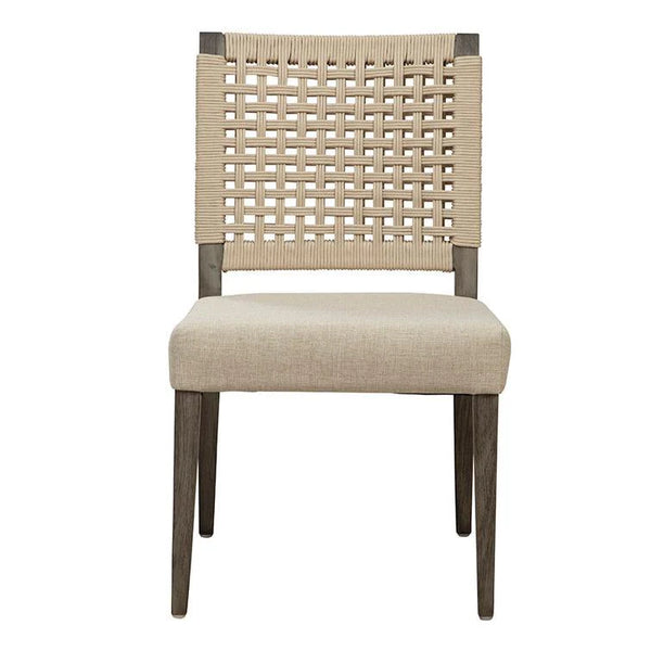 Savannah Rope Upholstered Armless Side Chair