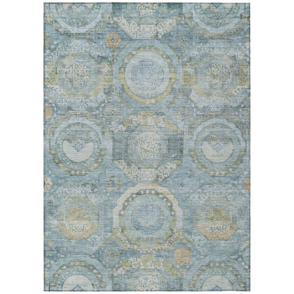 Savarna Blue Washable Indoor - Outdoor Rug - LOOMLAN - LOOMLAN Rugs - Outdoor Rugs