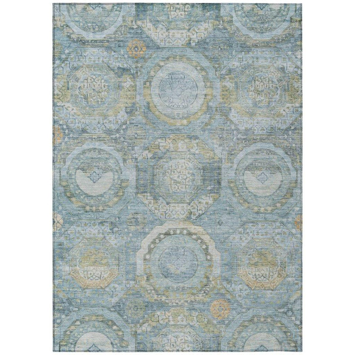 Savarna Blue Washable Indoor - Outdoor Rug - LOOMLAN - LOOMLAN Rugs - Outdoor Rugs