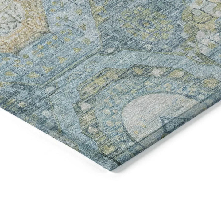 Savarna Blue Washable Indoor - Outdoor Rug - LOOMLAN - LOOMLAN Rugs - Outdoor Rugs
