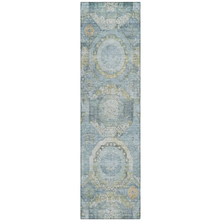 Savarna Blue Washable Indoor - Outdoor Rug - LOOMLAN - LOOMLAN Rugs - Outdoor Rugs