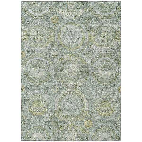 Savarna Green Washable Indoor - Outdoor Rug - LOOMLAN - LOOMLAN Rugs - Outdoor Rugs