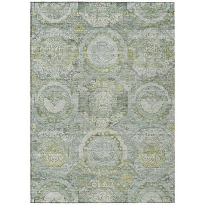 Savarna Green Washable Indoor - Outdoor Rug - LOOMLAN - LOOMLAN Rugs - Outdoor Rugs