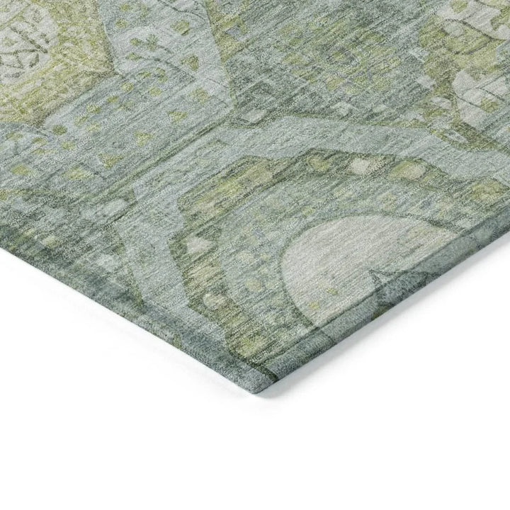 Savarna Green Washable Indoor - Outdoor Rug - LOOMLAN - LOOMLAN Rugs - Outdoor Rugs