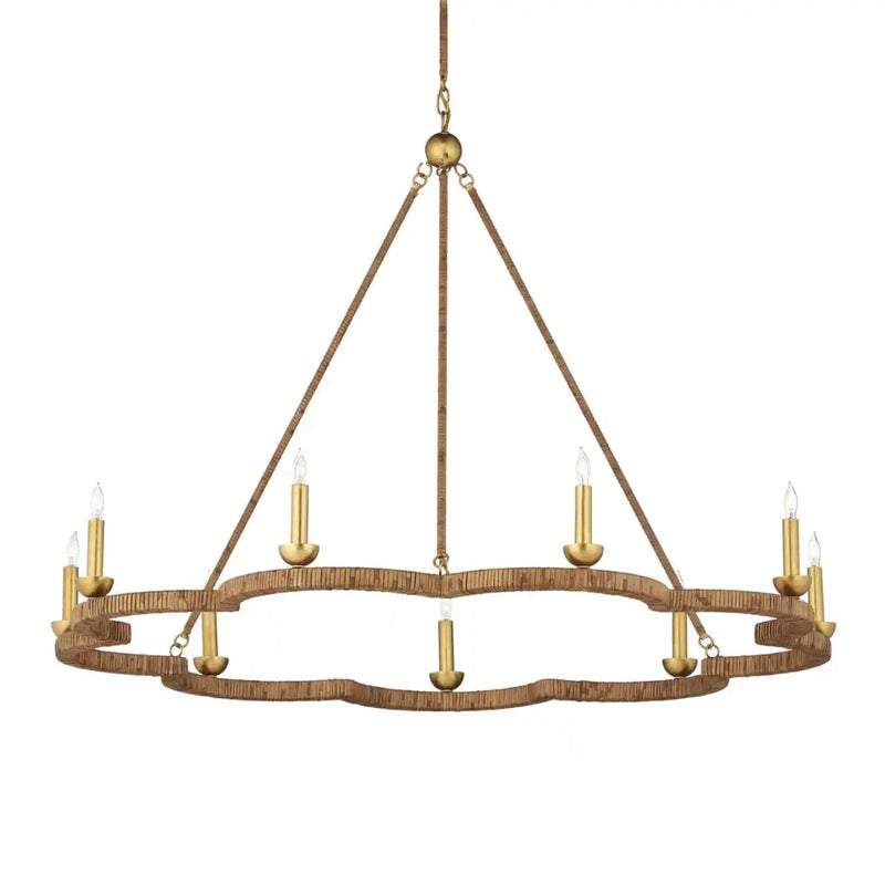 Savoie Rattan Wrapped Chandelier