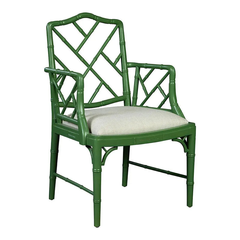 Sawyer Linen Arm Chair-Accent Chairs-Furniture Classics-Green-LOOMLAN