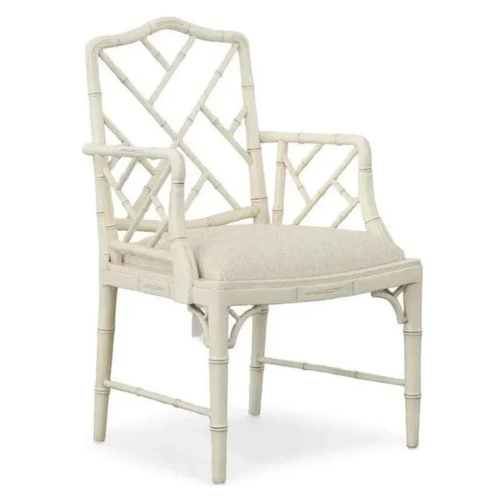 White Sawyer Arm Chair Set of 2 - LOOMLAN - Furniture Classics - Dining Chairs