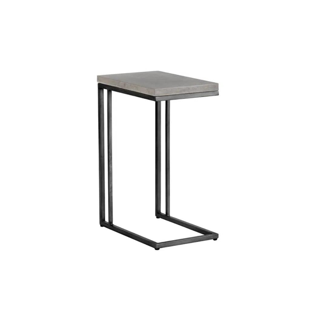 Sawyer Steel d Concrete Outdoor Rectangular End Table