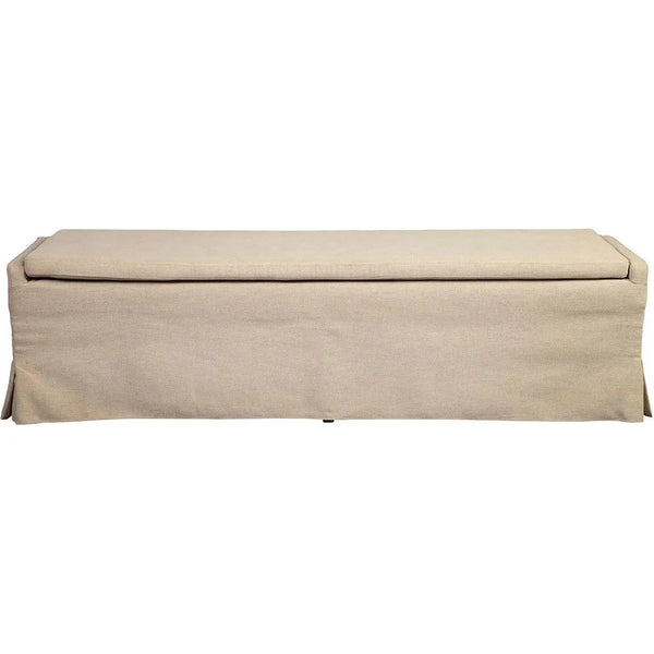 Sawyers Linen Upholstered Backless Bench