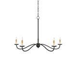 Saxon Iron Framed Small Black Chandelier