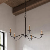 Saxon Iron Framed Small Black Chandelier