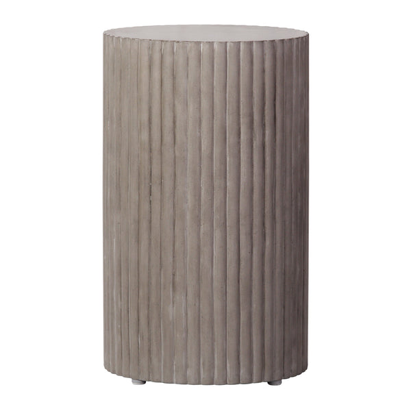 Scallop Accent Table Tall - Grey Outdoor End Table-Outdoor Side Tables-Seasonal Living-LOOMLAN