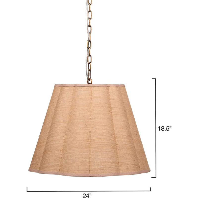 Scalloped 1-Light Hanging Pendant