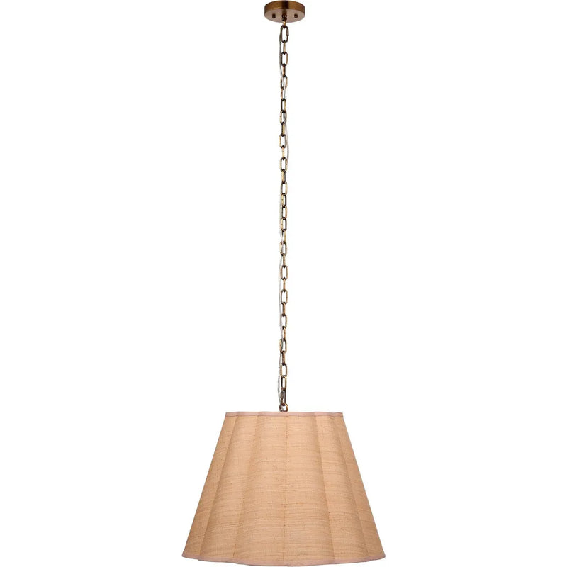 Scalloped 1-Light Hanging Pendant