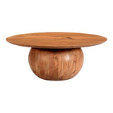 Scandinavian Natural Wood Round Coffee Table Bradbury-Coffee Tables-Moe's Home-LOOMLAN