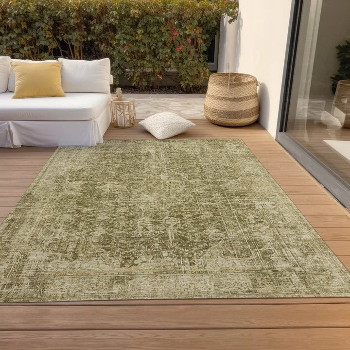 Scarlune Brown Washable Indoor - Outdoor Rug - LOOMLAN - LOOMLAN Rugs - Outdoor Rugs