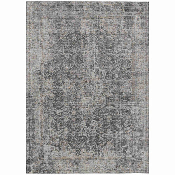 Scarlune Gray Washable Indoor - Outdoor Rug - LOOMLAN - LOOMLAN Rugs - Outdoor Rugs