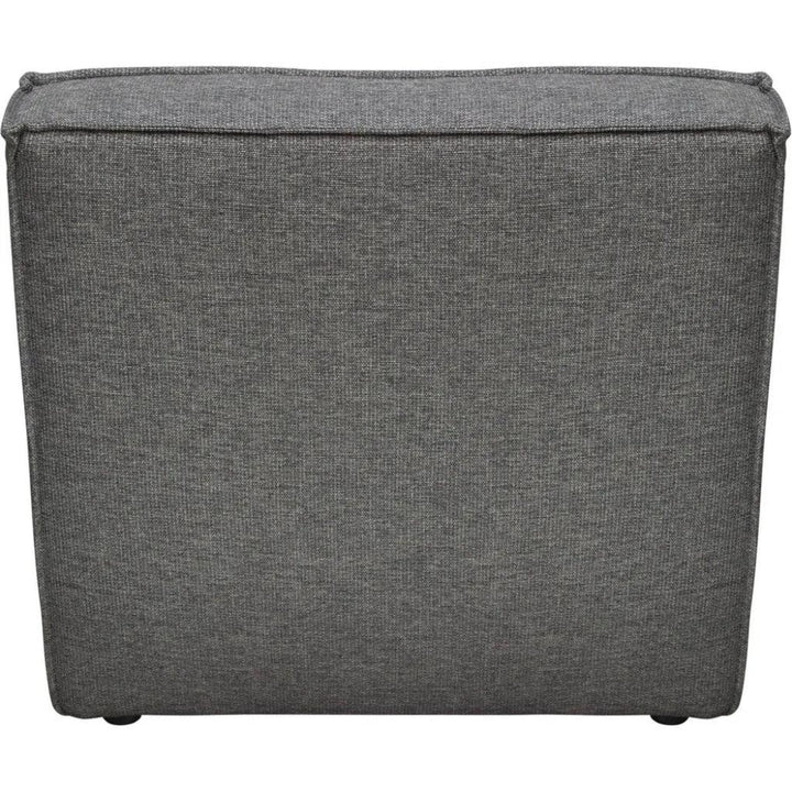 Scooped Seat Armless Chair in Grey Fabric-Modular Components-Diamond Sofa-LOOMLAN