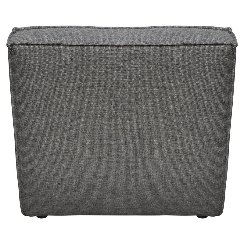 Scooped Seat Armless Chair in Grey Fabric Modular Components LOOMLAN By Diamond Sofa
