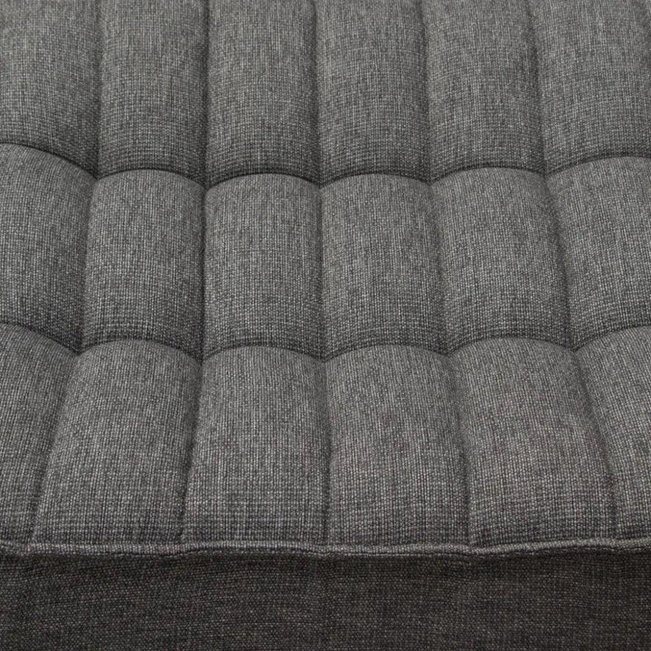 Scooped Seat Ottoman Grey Fabric-Modular Components-Diamond Sofa-LOOMLAN