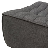 Scooped Seat Ottoman Grey Fabric Modular Components LOOMLAN By Diamond Sofa