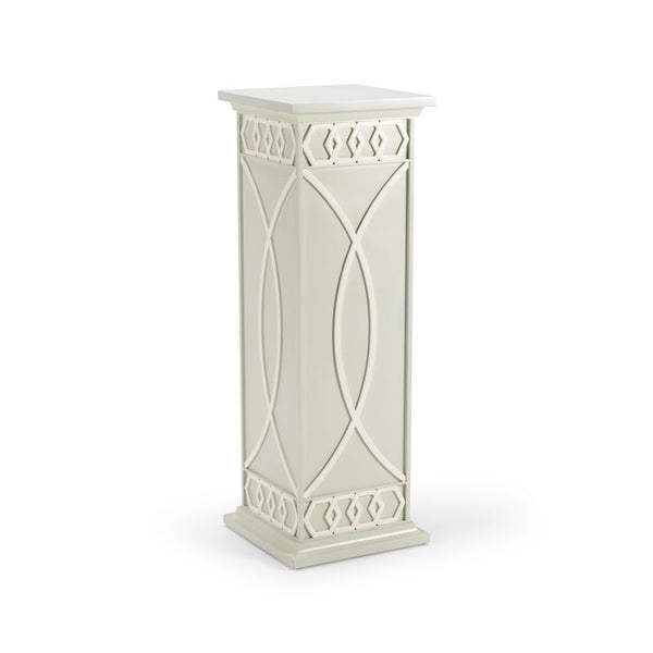 Scottkins Honeycomb Pattern Pedestal-Side Tables-Chelsea House-Off-White-LOOMLAN