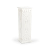 Scottkins Honeycomb Pattern Pedestal-Side Tables-Chelsea House-White-LOOMLAN