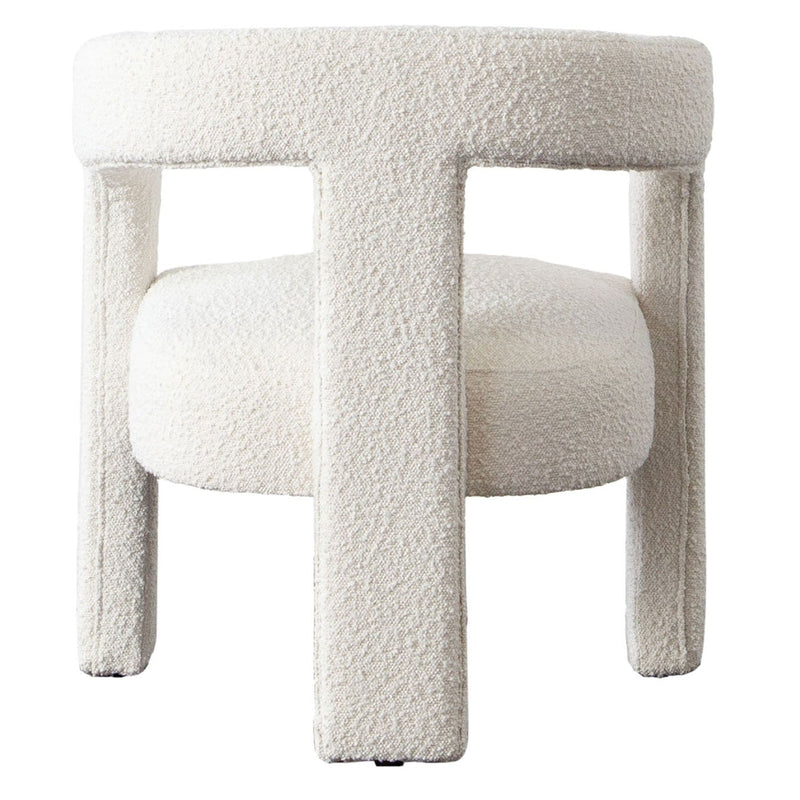Scout Accent Chair in Ivory Boucle Fabric-Club Chairs-Diamond Sofa-LOOMLAN