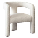 Scout Accent Chair in Ivory Boucle Fabric-Club Chairs-Diamond Sofa-LOOMLAN